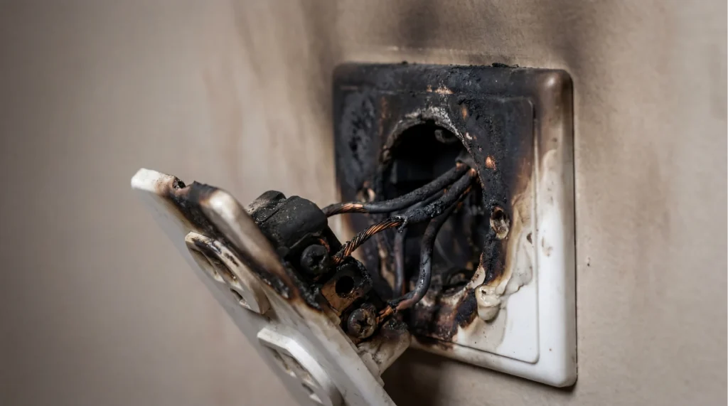 Electrical Outlet Burned